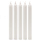 Solid Colour Dinner Candles - Rustic White - Pack of 5