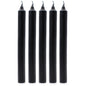 Solid Colour Dinner Candles - Rustic Black - Pack of 5