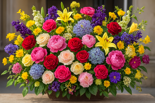 Large fresh flower display